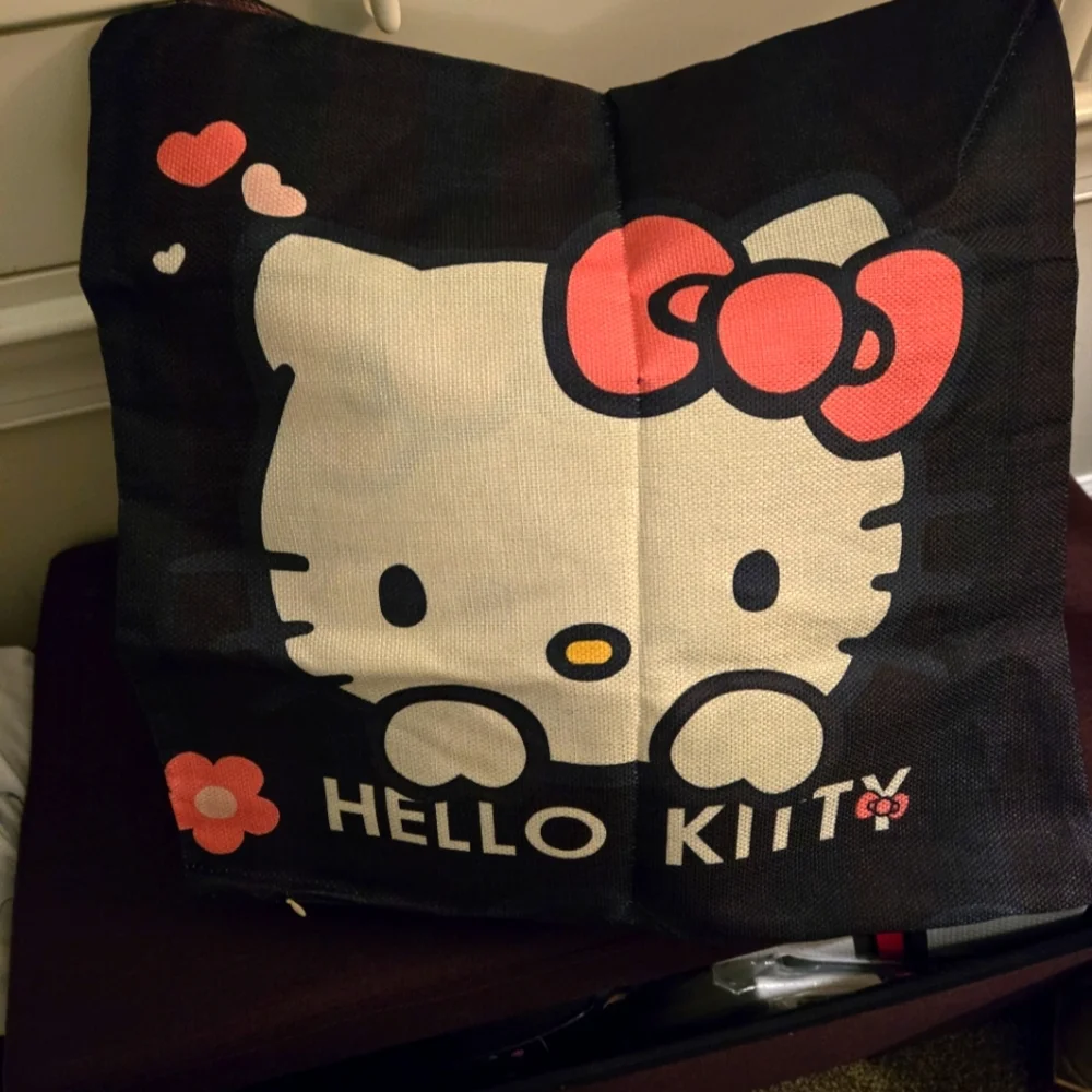 2 Hello Kitty pillow cases (set of 2). Velvety feel and look. 20 x 20